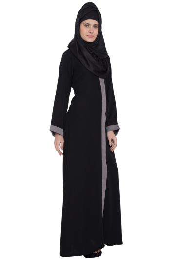 Maria Front Open Abaya In Premium Nida Satin