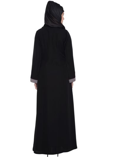 Maria Front Open Abaya In Premium Nida Satin