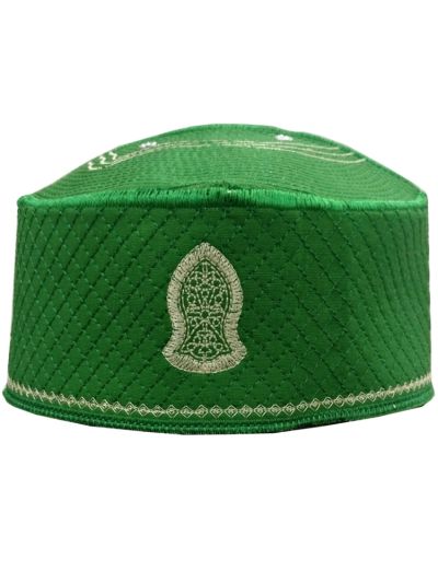 Kufi Nalain Green Cap - 20 Cm