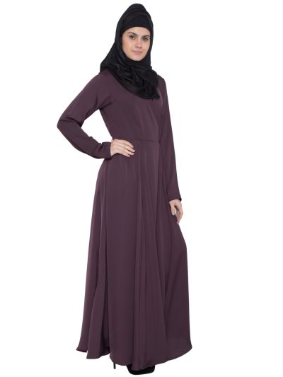 Umbrella Flare Abaya Dress with Box Pleats