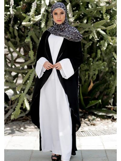Black and White Color Abaya