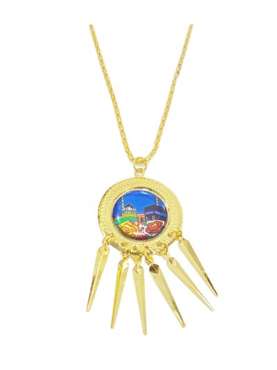 Makkah Madina Islamic Pendant (Circle)