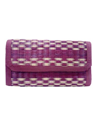 Maroon GrassMat Clutch 