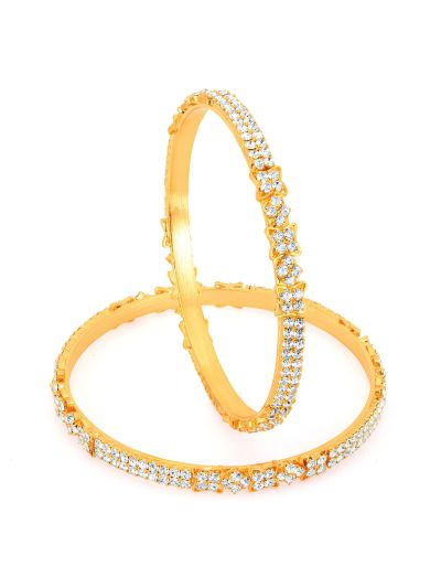 Gold Plated Color & AD Stone bangles