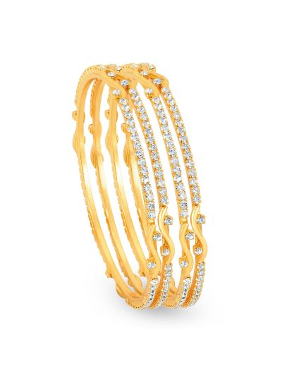 Gold Plated Color & AD Stone bangles