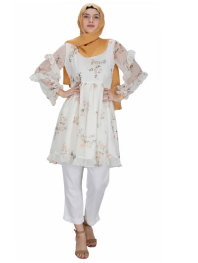 Ruffle Sleeve Dress