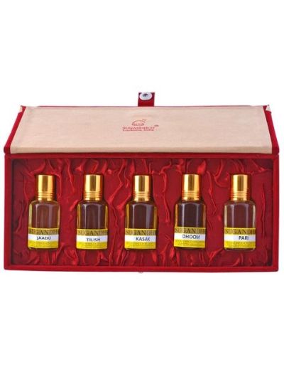Sugandhco Lucknawi Tehzeeb - 5 Attar Set 50ml