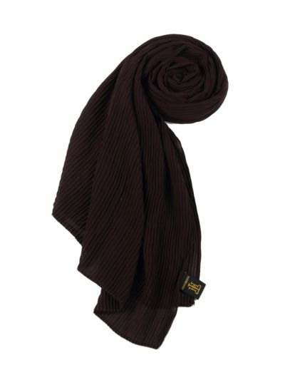 Walnut Pleated Chiffon Hijab
