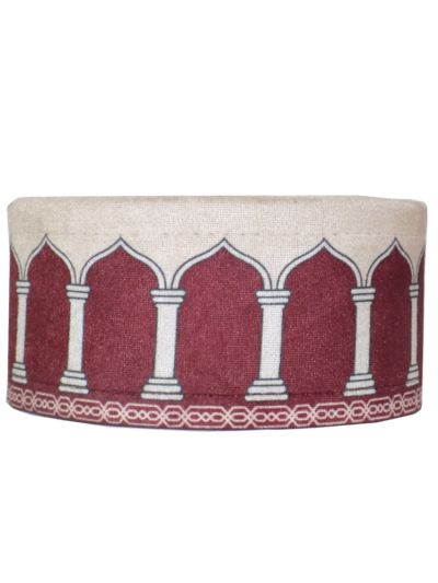 Red Printed Cap With Nalain Paak