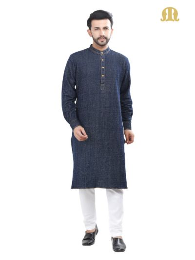 Traper Dark Blue Kurta Set for Men