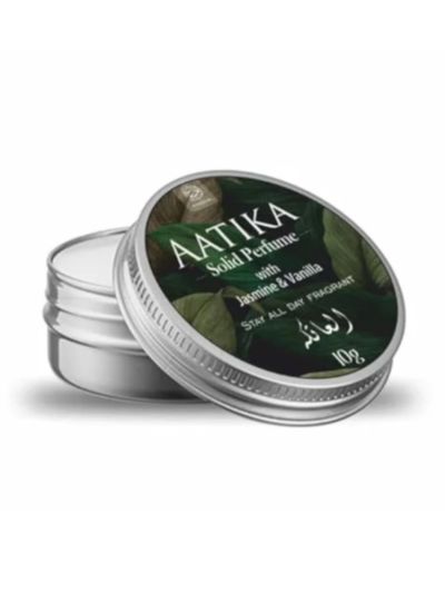 AL MASNOON Aatika Solid Perfume 10g – Premium Arabian Jasmine Fragrance, Long-Lasting and Luxurious Scent, Pack of 1