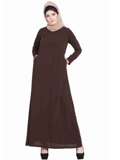 Kubra A-Line Inner Abaya with Side Pockets