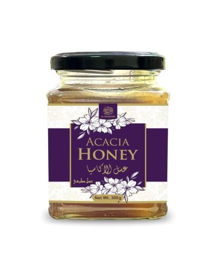 AL MASNOON Acacia Honey | 300g Pack of 1 | 100% Natural and Pure Honey for a Delicious and Nutritious Sweetener