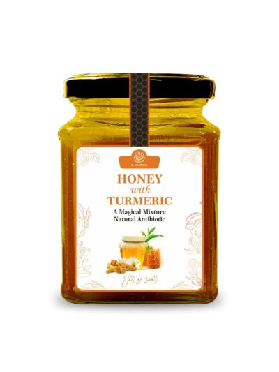 AL MASNOON Honey with turmeric | 100% natural | 300gm | pack of 1