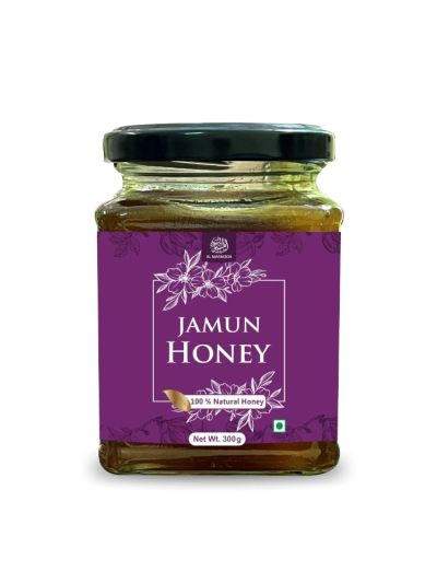 AL MASNOON Jamun Honey 300g (Pack of 1) Good For Diabetics. Natural and Unfiltered Pure Raw Unpasteurized Unprocessed Not Heated