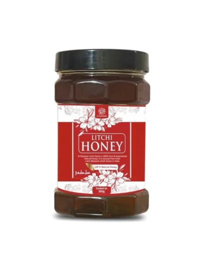 AL MASNOON Litchi Honey – Pure & Natural Honey Collected from Litchi Blossoms – Rich in Flavor, Antioxidants, and Wellness Benefits