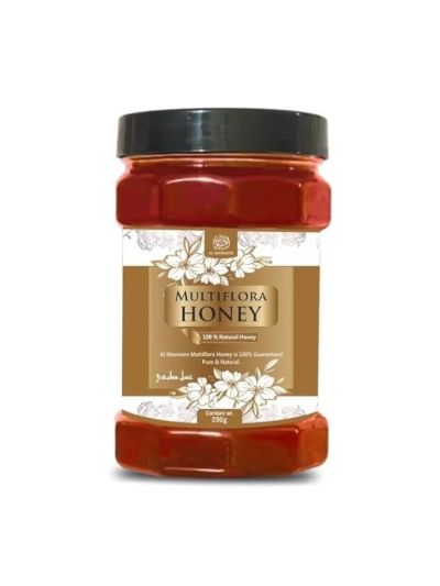 AL MASNOON Multiflora Honey | Natural & Pure Raw Honey | No Added Sugar | Unprocessed & Unfiltered | Rich in Antioxidants | Healthy Sweetener