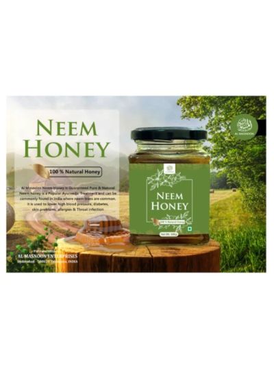 AL MASNOON Neem Honey | 100% Natural, Raw & Unprocessed | Immunity Booster With Antibacterial Properties | No Added Sugar Or Preservatives