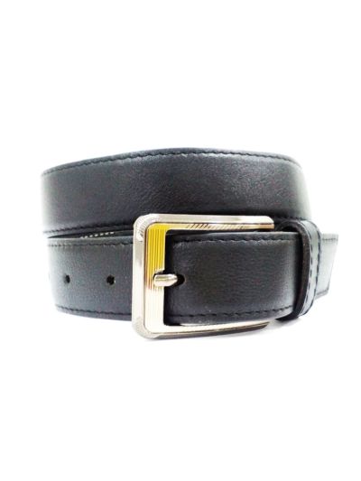 Black Simple Leather Belt