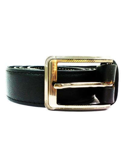 Black Simple Leather Belt