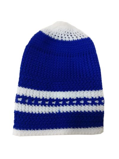 Kids Blue Mixed White Cap