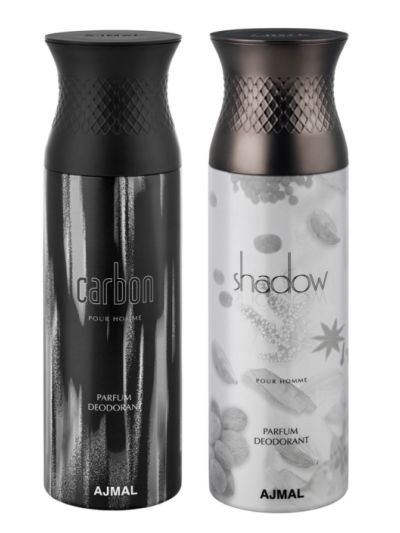 Ajmal Carbon & Shadow Him Deodorants for Men (pack of 2)