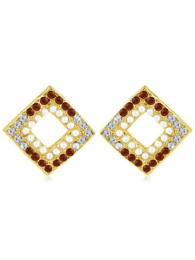 Pearl Gold Plated Stud Earring 