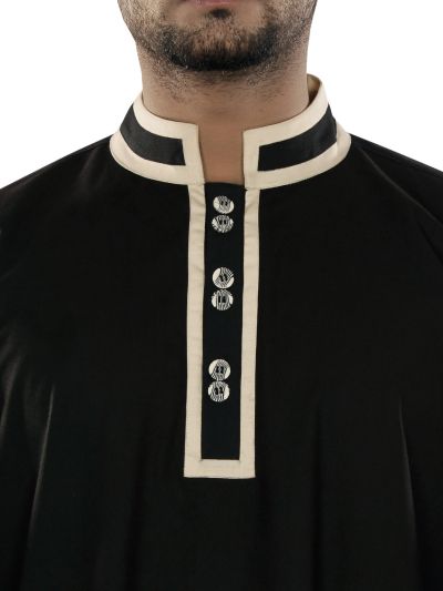 Aatif Black Galabiyya