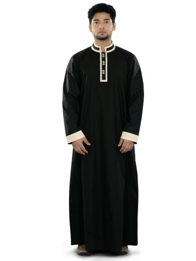 Aatif Black Galabiyya