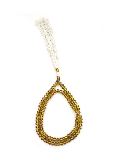 Crystal  Golden Tasbih - 8mm