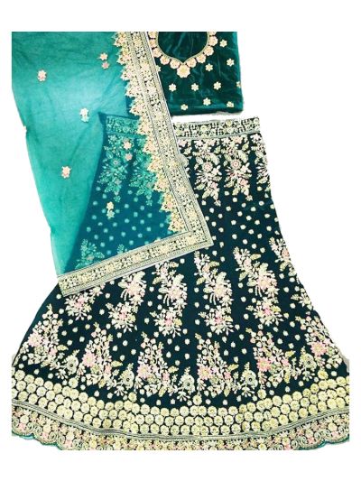 Green lehenga choli with dupatta