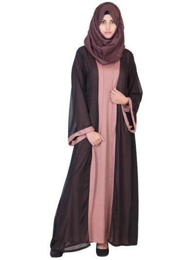 Coral Pink Kimono Abaya