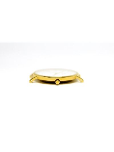 Women Black & Gold Stainless Steel Arabic Watch 