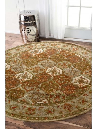 Multi Modern Carpet 6ft Round