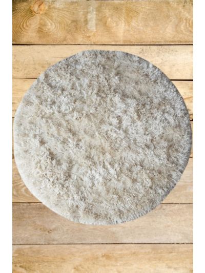 Polar White Shaggy 5ft Round Carpet