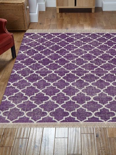 Hand Knotted Bamboo Silk Carpet 5.7ft X 7.10ft