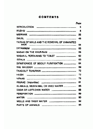 Kitab-ut-Tahaarah – (English)