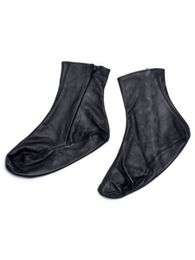 Black Leather Socks Plain