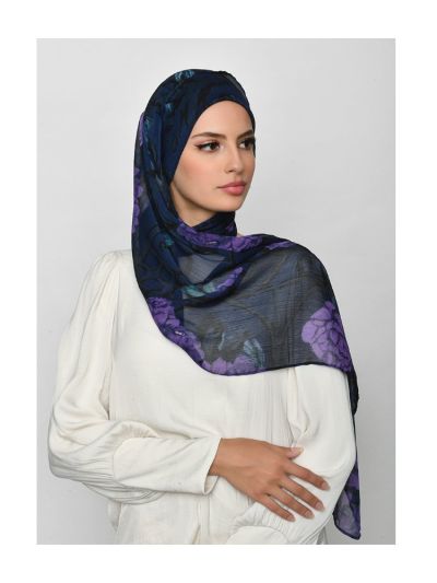 Message from Unknown Printed Crinkled Chiffon