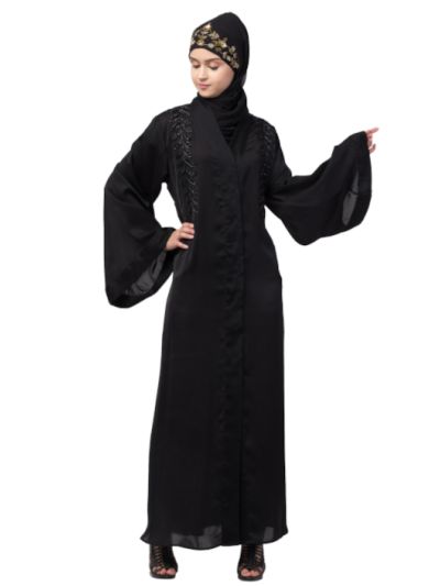 Hand Work Front  & Back Front Open Dubai Abaya