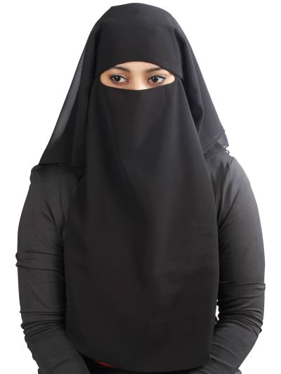 3 Layers Niqab (Black)