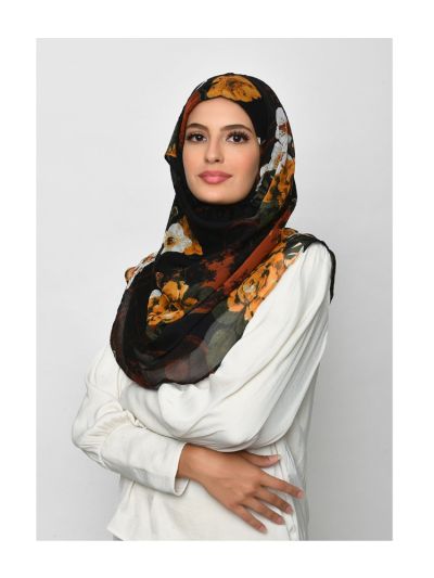 Once Upon a Time Printed Crinkled Chiffon