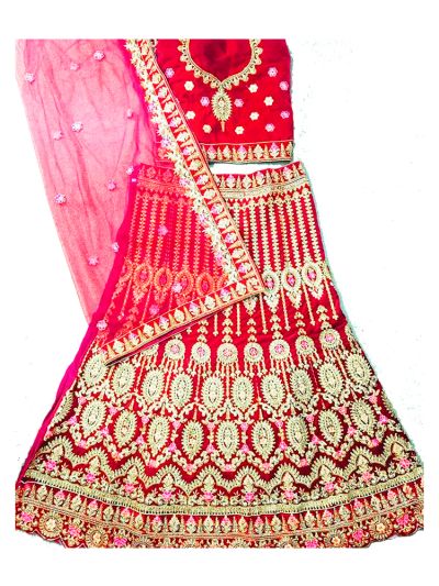 Red lehenga choli with dupatta