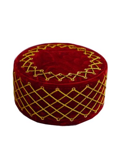 Red & Golden Sufi Cap