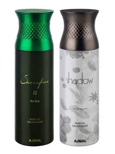 Ajmal  Sacrifice II Him & Shadow Him Deodorants for Men (pack of 2)