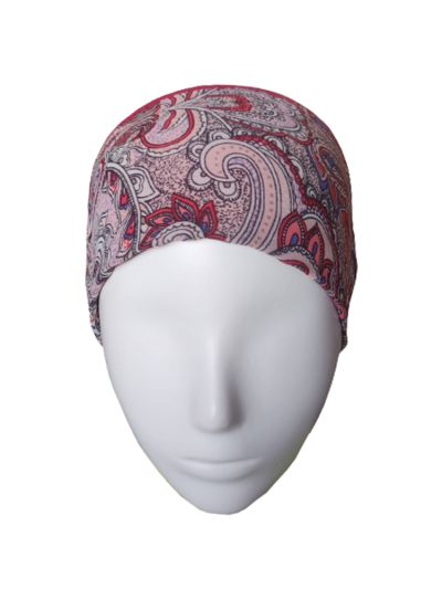Maroon Art Printed Under scarf Cap