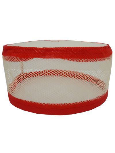 Masjid Net Prayer Cap Red (Set of 12 pieces)