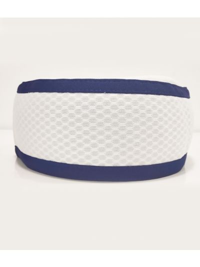 White and Navy Blue Rimless Cap (58 Cm)