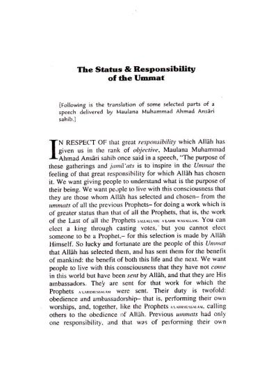 Words and Reflections of Maulana Muhammad Ilyas (Rah)