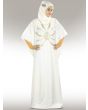 Shahnoor_Hand_Embroidered_Off_White_Kaftan_Front View_IslamicShop.in